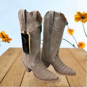 Baby pink cowboy boots